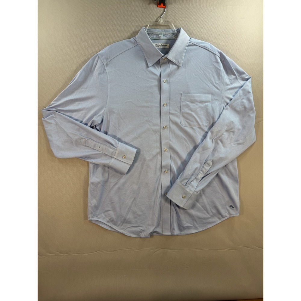 Tommy Bahama The San Lucio Stretch Shirt Mens Medium Light Blue Button Down